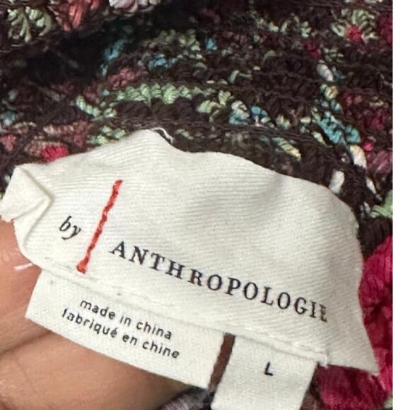 Anthropologie High Rise Silky Smocked Pull On Shorts Brown Women's Size Large - Picture 6 of 8